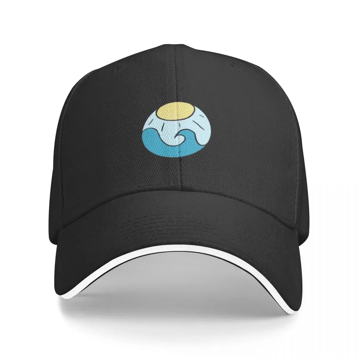 

Wave and sun trapped in a circle. Baseball Cap party Hat Hip Hop Hats For Women Men's