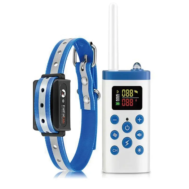 

Pet Dog Anti Barking Device Waterproof Telecontrol trainer 2-in-1 Shaking Warning pet Collar
