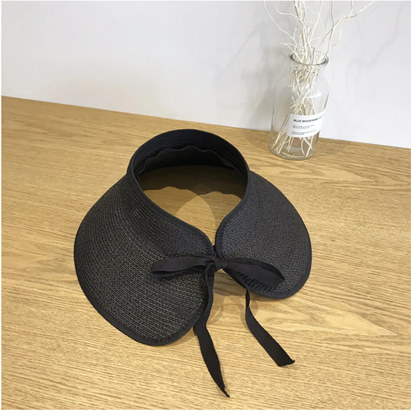 New Summer Fashion Sunscreen Hat Bowknot Ladies Travel Leisure Beach Empty Top Hat Lovers Beach UV Protection Outdoor Hat