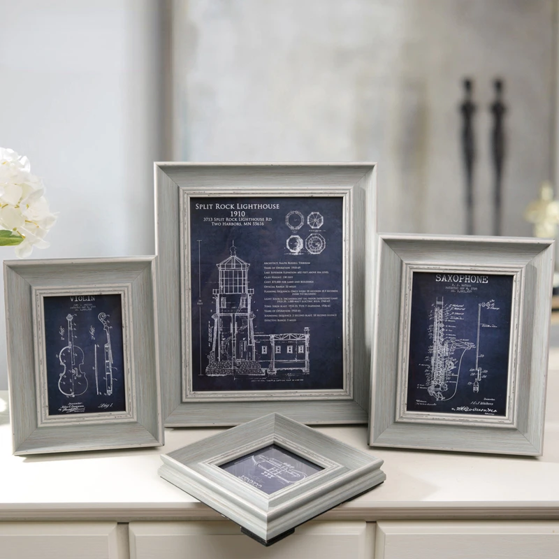 

Rectangle Picture Frames Vintage Style Rectangle Europe Single-frame Classic Molduras Para Fotografia Home Decoration Ornament