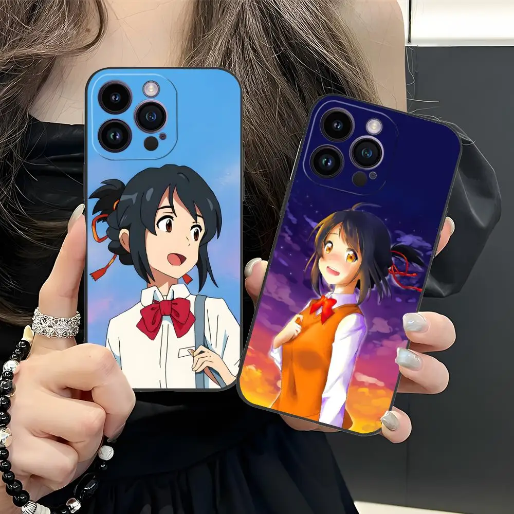 

Чехол для телефона Anime Miyamizu Mitsuha для iPhone 17, 16, 15, 14, 13, 12, 11 X XR XS 8 7 Air Pro Max Plus Mini, красочный чехол, довольно роскошный