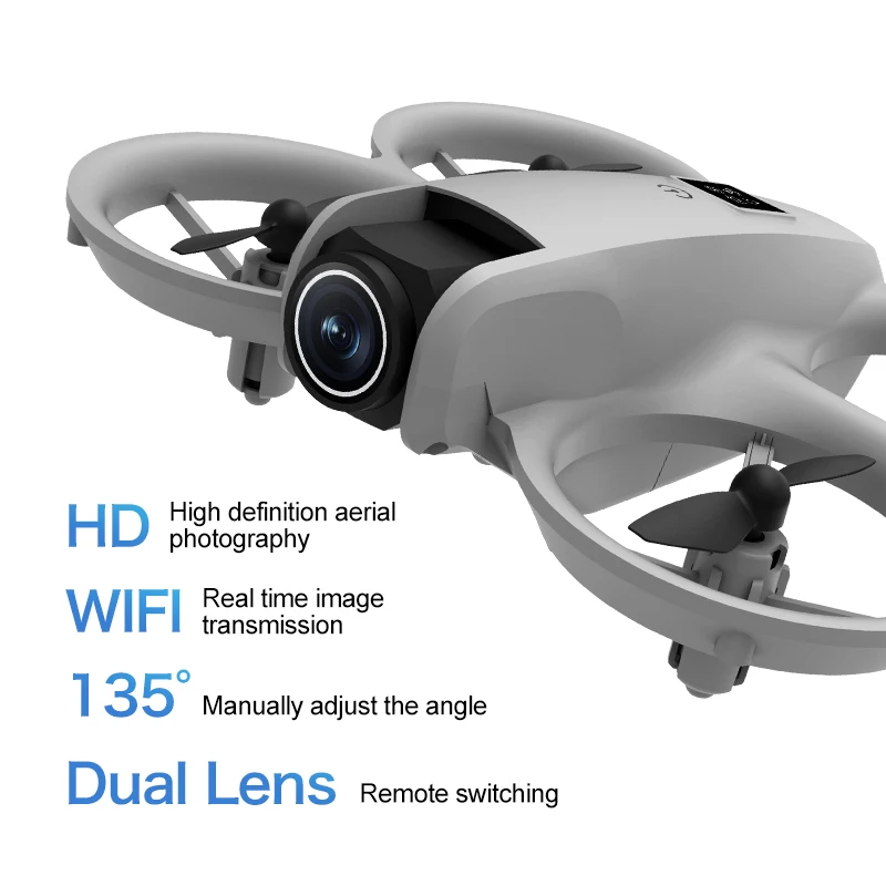 Mini drone RC T3 con doppia fotocamera 4K HD 5G WiFi FPV trasmissione in tempo reale 360 °   Quadricottero rotolante per regalo giocattolo per bambini e adulti