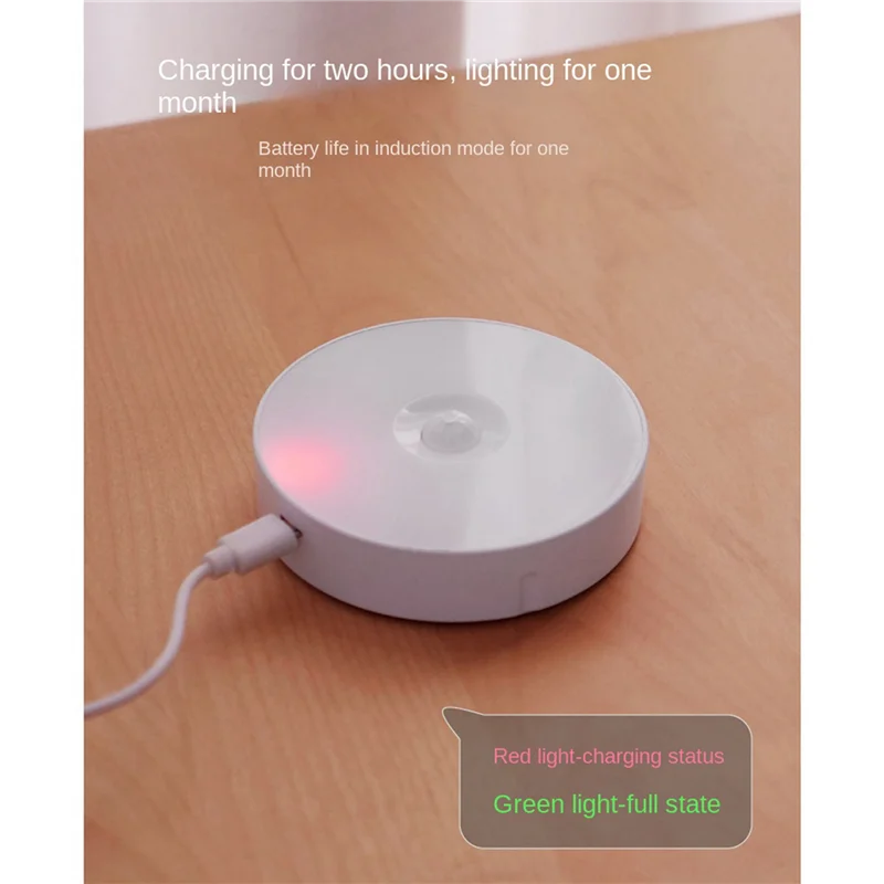 

SYW-2X Motion Sensor LED Light USB Nightlights Chargeable Lamp For Kitchen Bedroom Stairs Hallway Cabinet Closet Wardrobe