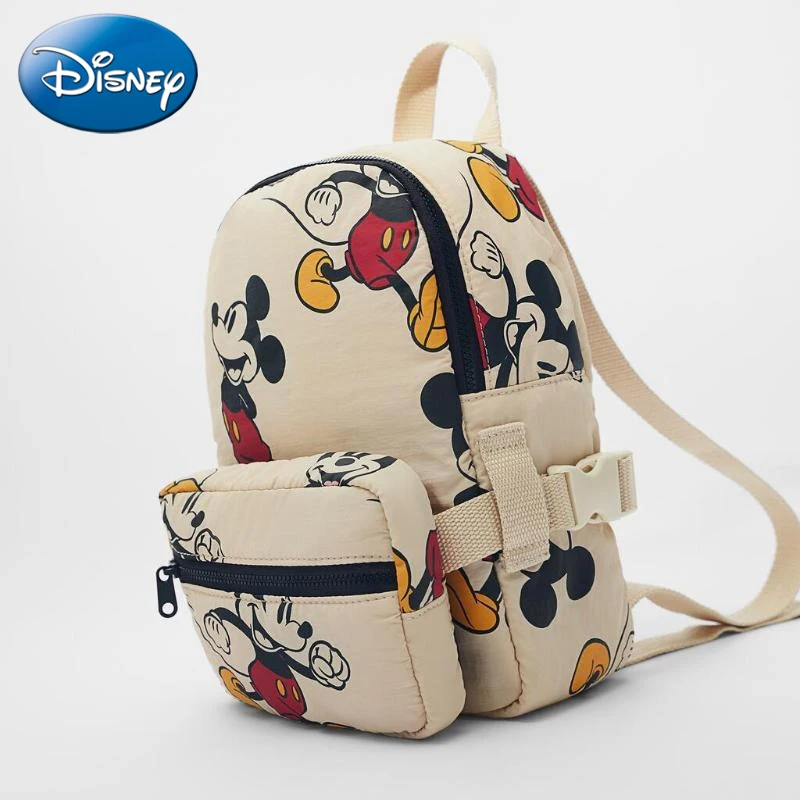 Disney 2024 New Fashionable Mickey Mouse Pattern Children\'s School Bag Cute Mickey Print Lightweight Backpack