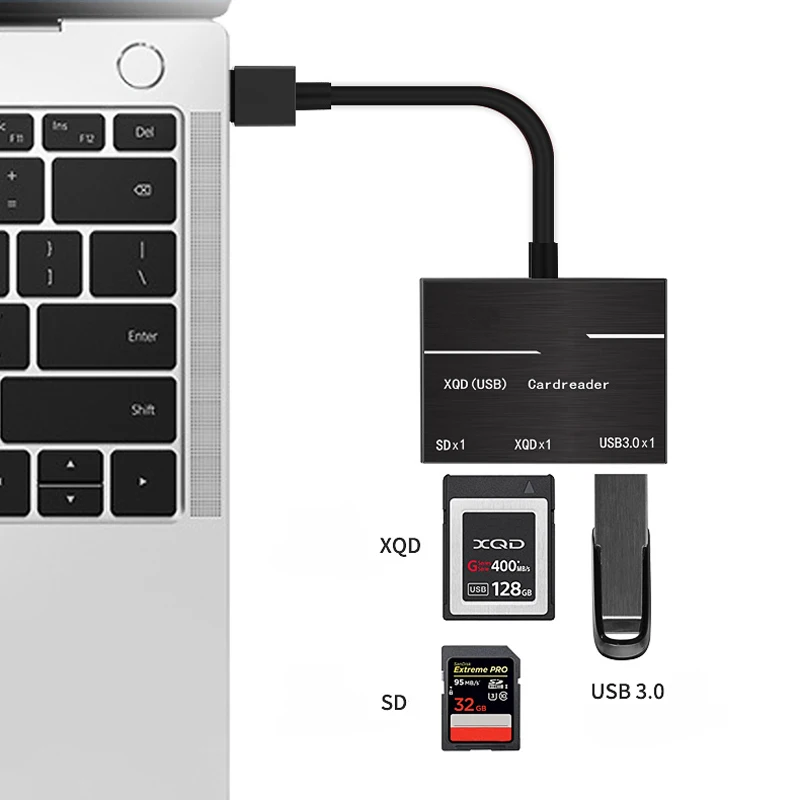 قارئ بطاقات XQD USB 2.0 / 3.0 قارئ عالي السرعة 500 ميجابايت/ثانية لجهاز Mac Windows D4 D500 #5