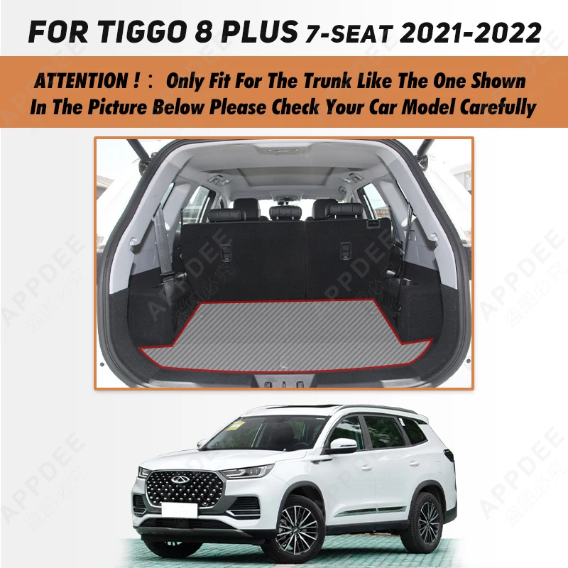 Car Trunk Mat For Chery Tiggo 8 Plus 7-Seat 2021 2022 Custom Car Accessories Auto Interior Decoration