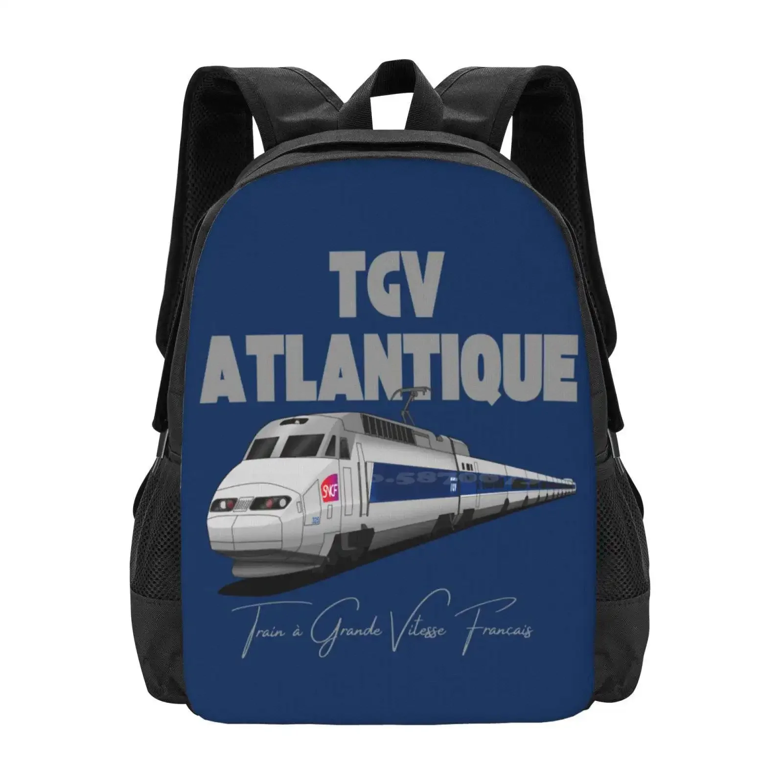 

Tgv Antlantique High Speed Train Hot Sale Schoolbag Backpack Fashion Bags Railway Rail Railroad Tgv French France High Speed