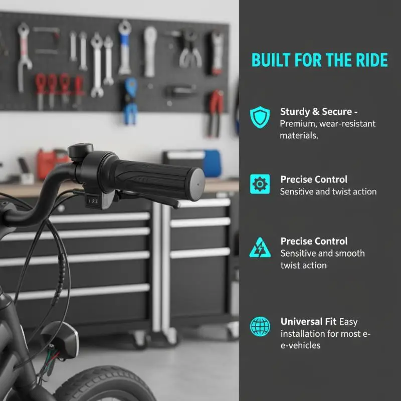 Enhanced Control 3-Speed Twist Grip Handlebar for Electric Scooters and Motorcycles