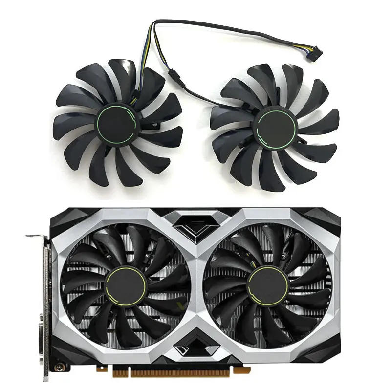 2 вентилятора, новинка для MSI GeForce RTX2060 GTX1660 1660ti VENTUS XS V1 Wantushi, сменный вентилятор для графической карты