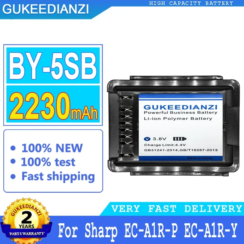 

GUKEEDIANZI Battery BY-5SB for Sharp EC-A1R-Y EC-A1R-P, Big Power Batteria, 2230mAh