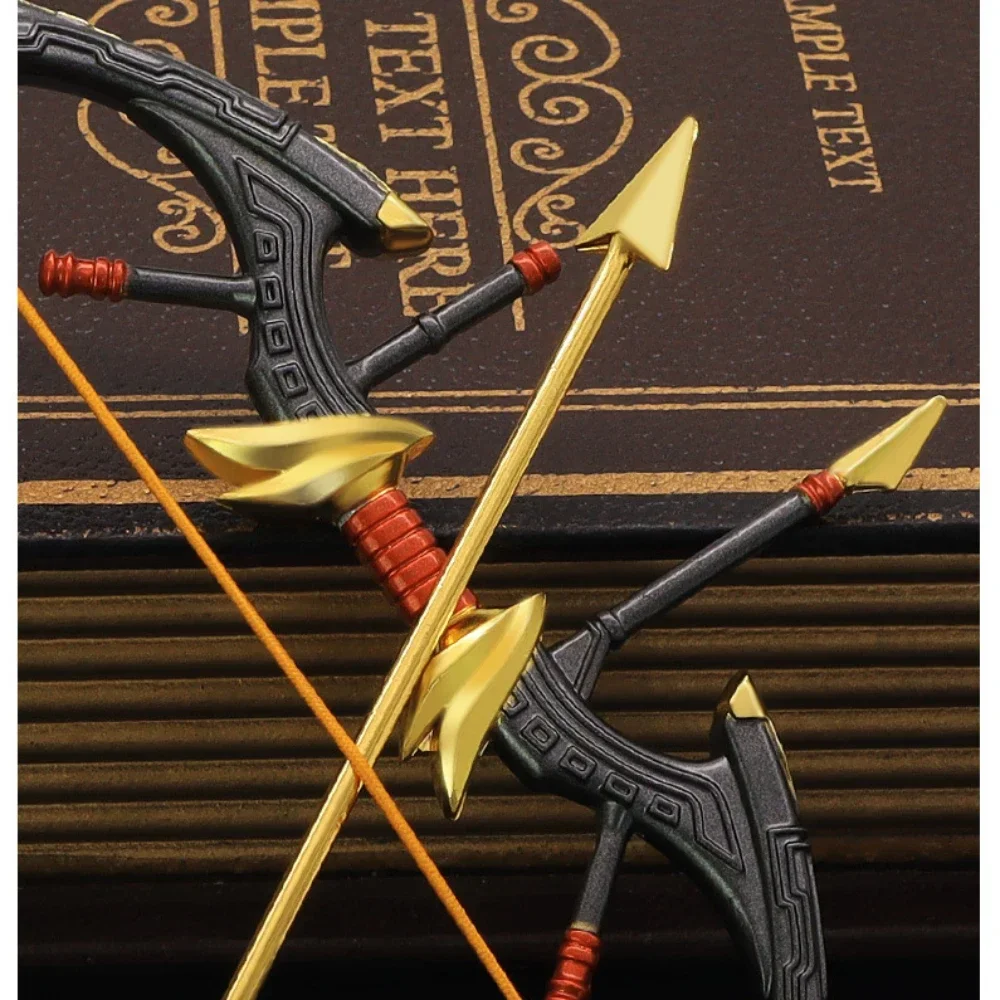 17cm Great Eagle Bow Weapon Set Game Peripheral Metal Katana Sword Model Keychains Peripherals Samurai Sword Gifts Toys Game Kid