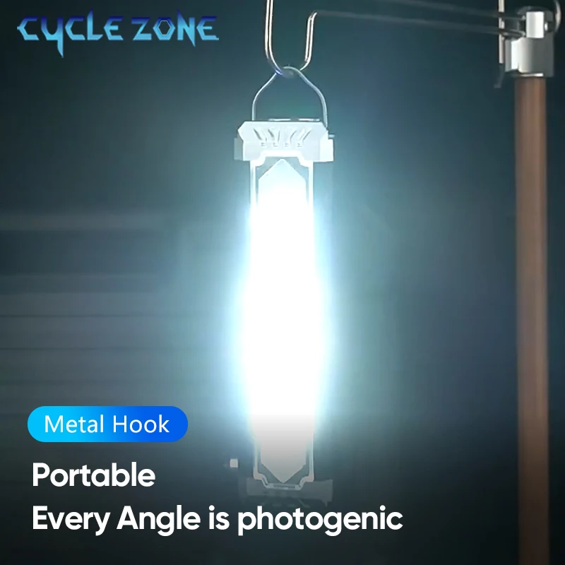 

Multi-function LED COB Repair Work Light Rechargeable Solar Flashlight with Magnet Hook Portable Car Safety Hammer Flashlights