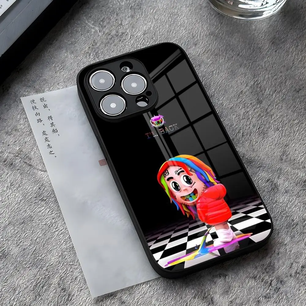 Tekashi 6ix9ine SixNine 69 Rapper Phone Case for iPhone 15 Pro Max 14 Pro 12 11 13 Mini X XR XS 8 7 Plus SE Tempered Glass Back 