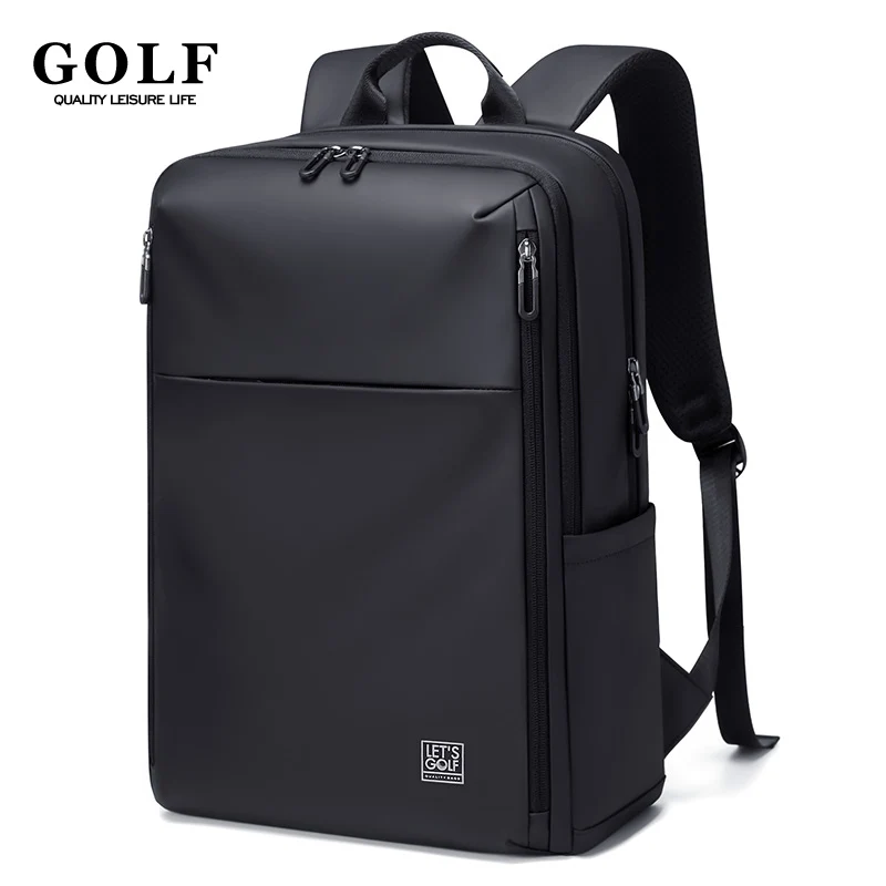 GOLF 15.6 Inch Laptop Backpack Men Waterproof Business Backpacks Black Commuting Computer Bags Large Capacity Oxford Travel Bag