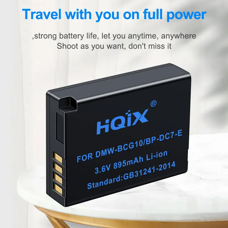 

HQIX for Leica V-LUX30 LUX40 Camera BP-DC7-E USB Charger Battery