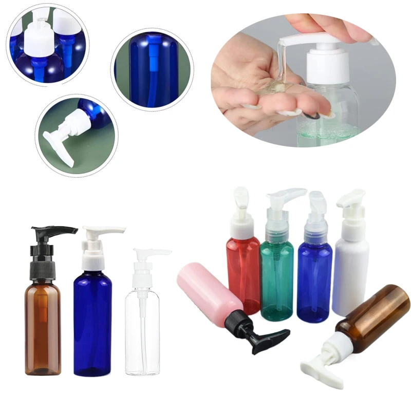 

50Pcs Empty 30/50/100ml Plastic Pump Bottles Portable Dispenser Lotion Cosmetic Containers For Massage Oil Liquid Soap Shampoo