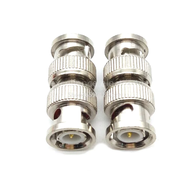 4 قطعة BNC ذكر إلى ذكر قابس مهايئ RG59 مقرنة محورية ممتدة من خلال موصلات لكاميرا CCTV