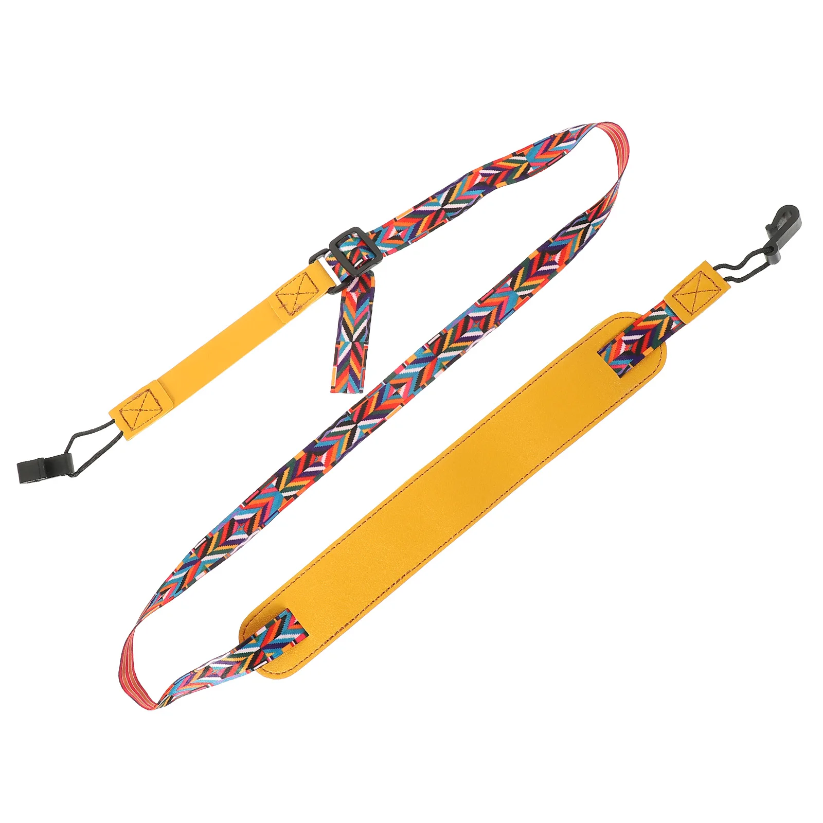 

1 pc Ukulele Strap Adjustable Portable Cotton Sweat-absorbing Breathable Durable Musical Instrument Lanyard Kids Adult