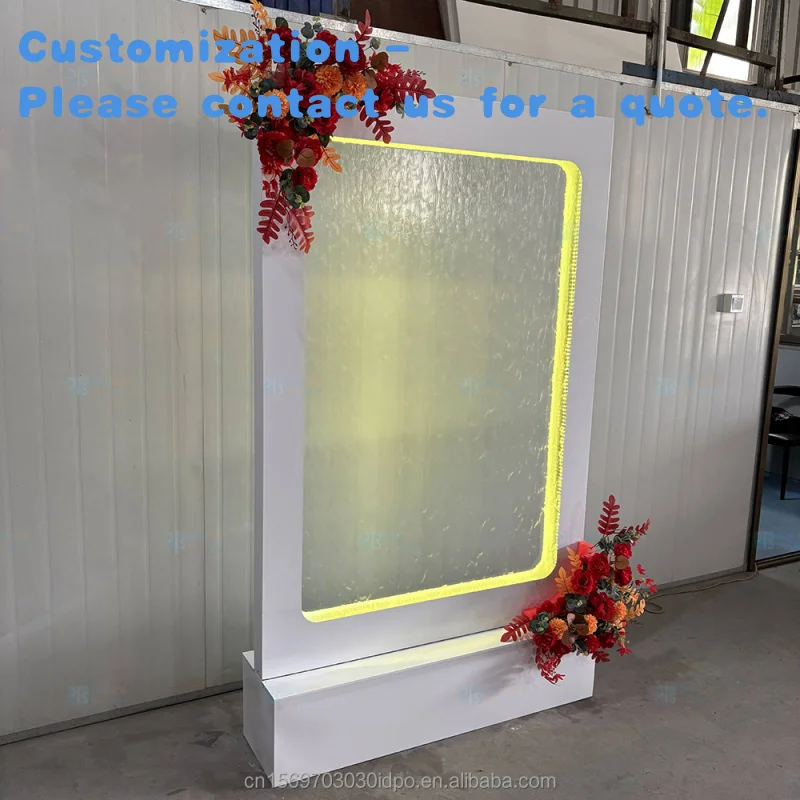 

На заказ. Современный стиль, белый фон, свадебный водопад, фон из закаленного стекла, металлическая подставка, товары для вечеринок, украшения