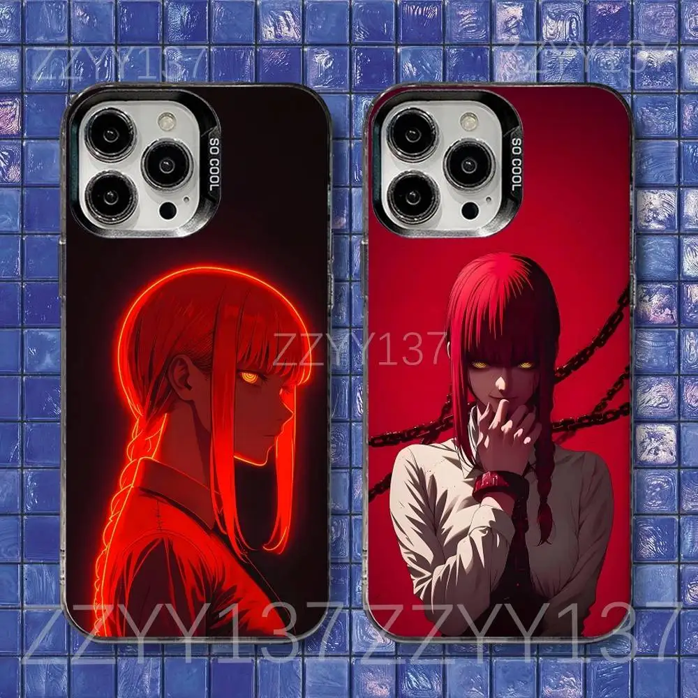 

Makima Chainsawman Phone Case For iPhone 16,15,14,13,12,11,8,7,Pro,Max,Plus,Mini,XS,SE Shockproof Matte Cover