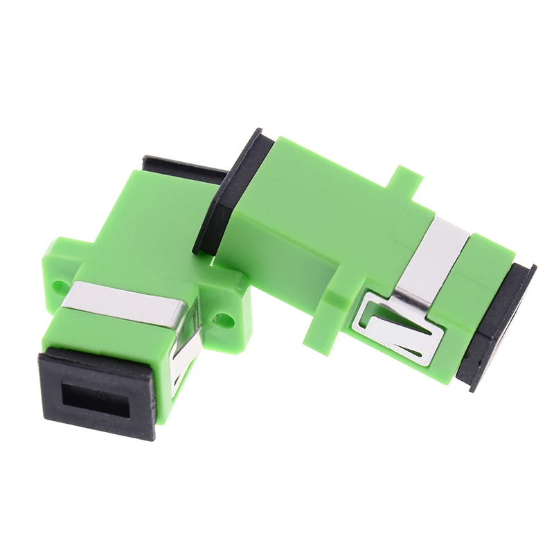 10pcs/set SC APC Simplex Single-mode Fiber Optic Adapter SC Optical Fiber Coupler SC APC Fiber Flange SC Connector