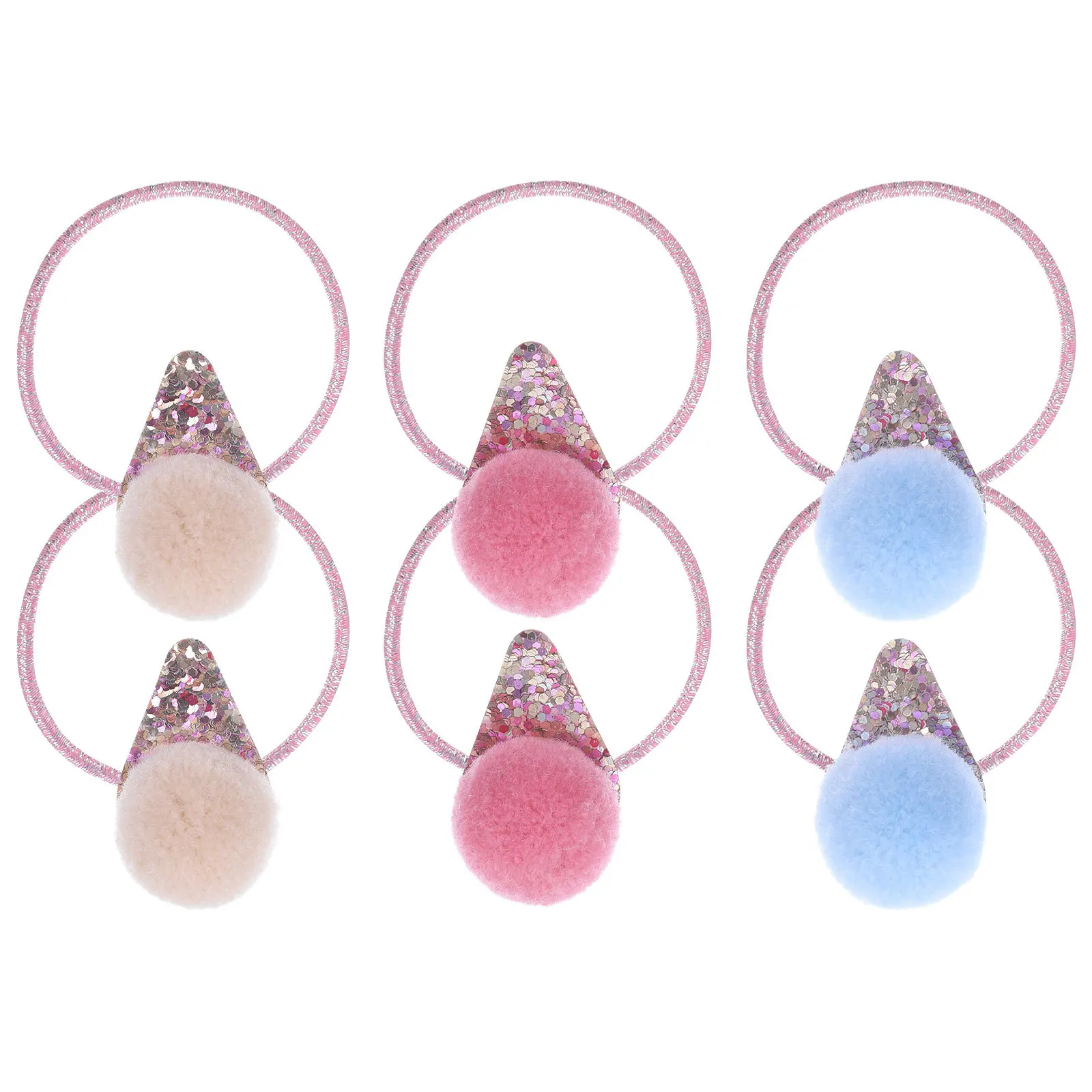 

12pcs Hair Ropes Sequin Scrunchies For Resilient Soft Ponytail Holders Elastic Ties Hair