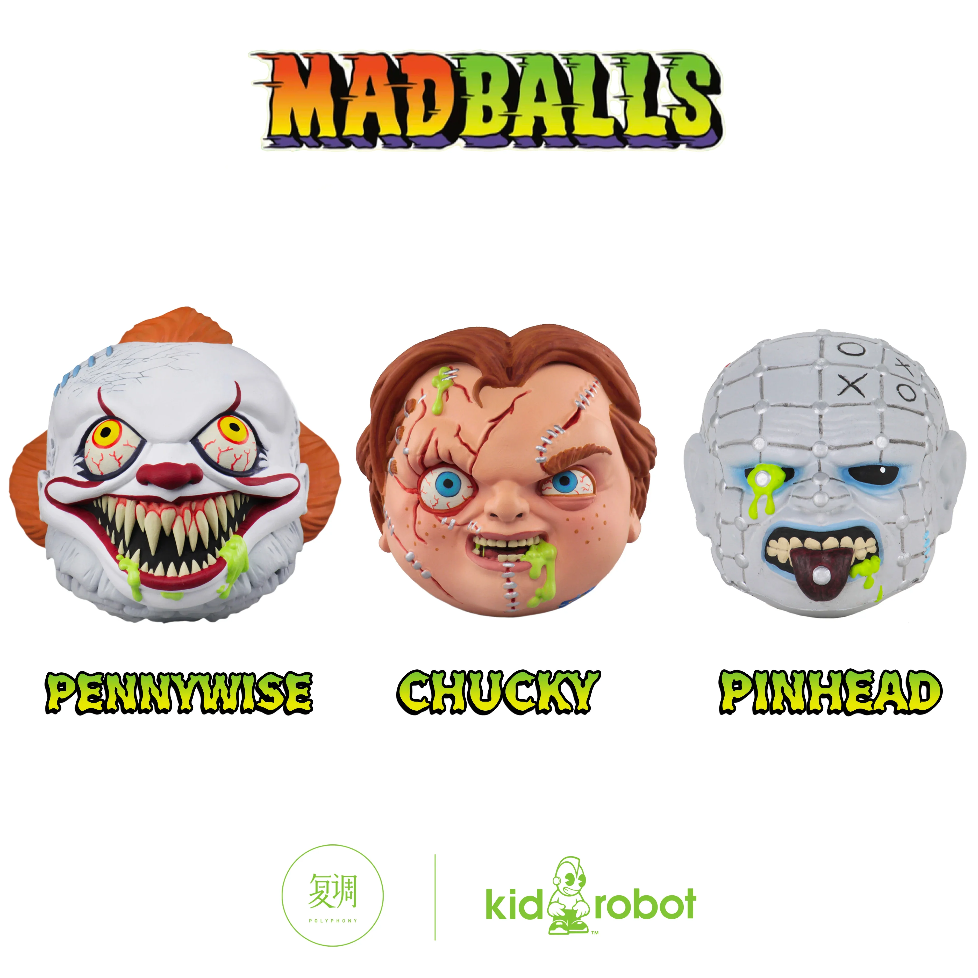 

in stock Kidrobot Madballs Horrorballs toys Halloween Gift