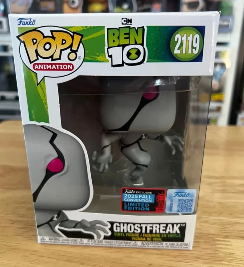 Figura Coleccionable Original de Ghostfreak 2119 Funko Pop 2025 Nycc Animation Ben 10, Muñeco de Vinilo, Modelo de Acción, Juguete de Escritorio, Regalo