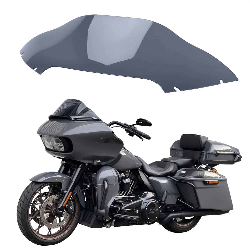

Motorcycle 8" Wave Windscreen Windshield Wind Splitter for Harley Touring Road Glide FLTR 2015-2022