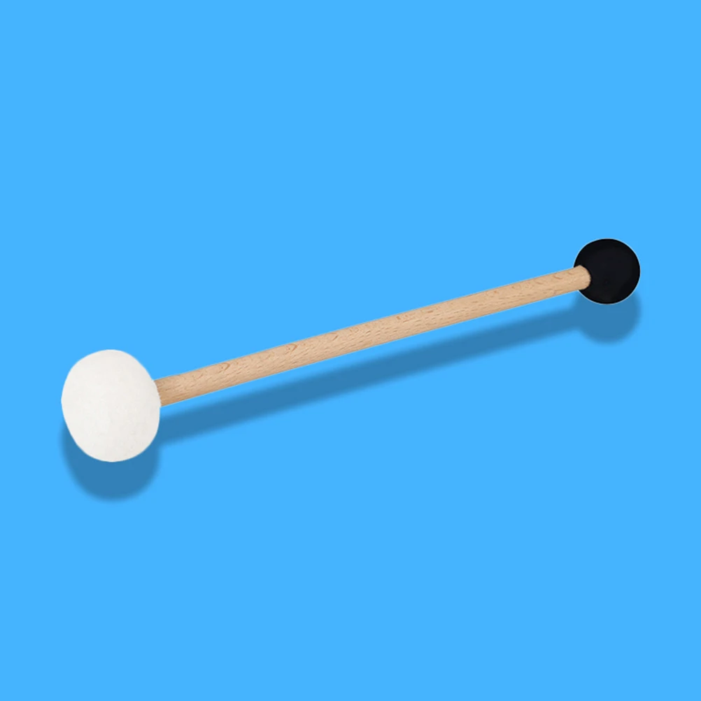 

Singing Bowl Music Mallet Rubber Felt Head Drum Mallets Beech Marching Band Sticks
