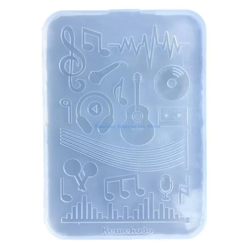 

97QE Musical Symbols Silicone Mold Handmade Ornament Mold for Valentine's Day Gift