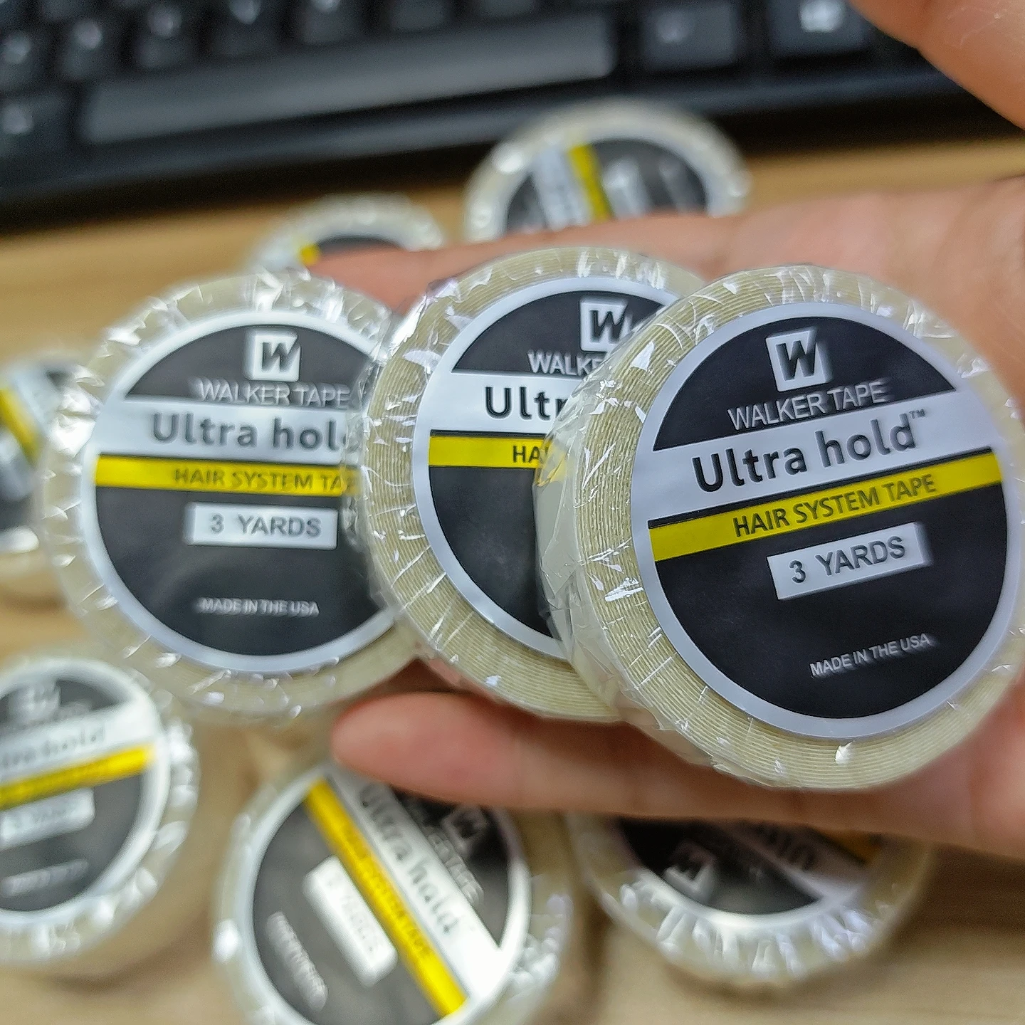 

VADES 3yards*1.0cm Wholesale Ultra hold hair system Invisible tape in hair extensions super tape Invisible double sided tape