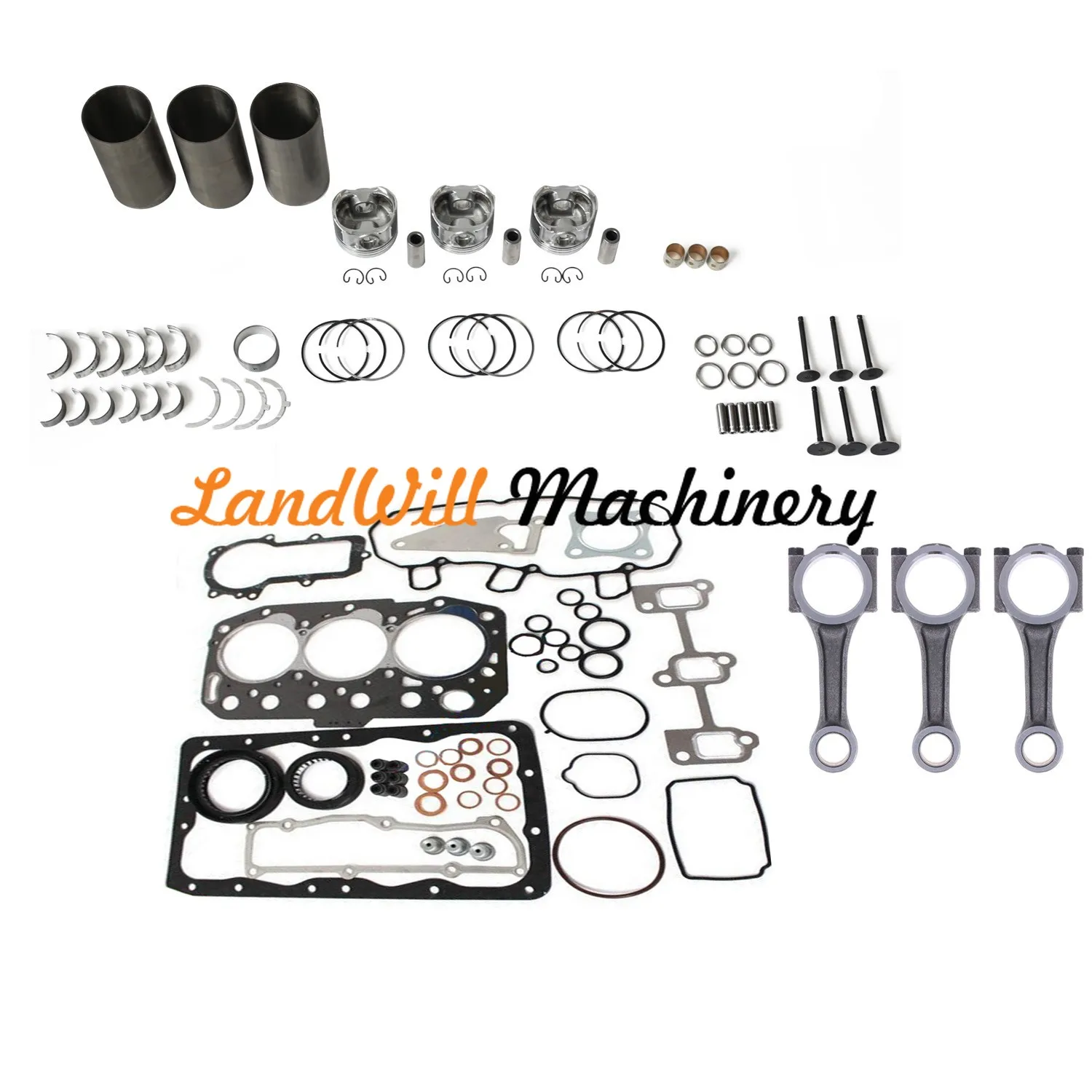 Overhaul Rebuild Kit Connecting Rod + Crankshaft Fits For Yanmar 3TN100 Engine