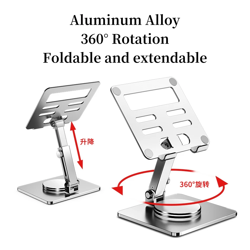 Tablet Stand Holder 360°Rotating Foldable Adjustable On Table Desk Aluminum Alloy Arm Mount Support Tablet Bracket iPad MT13