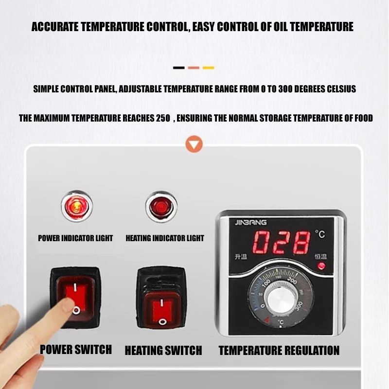 مقلاة كهربائية تجارية ذات مقلاة عميقة لمطاعم الفنادق ومحلات الطعام