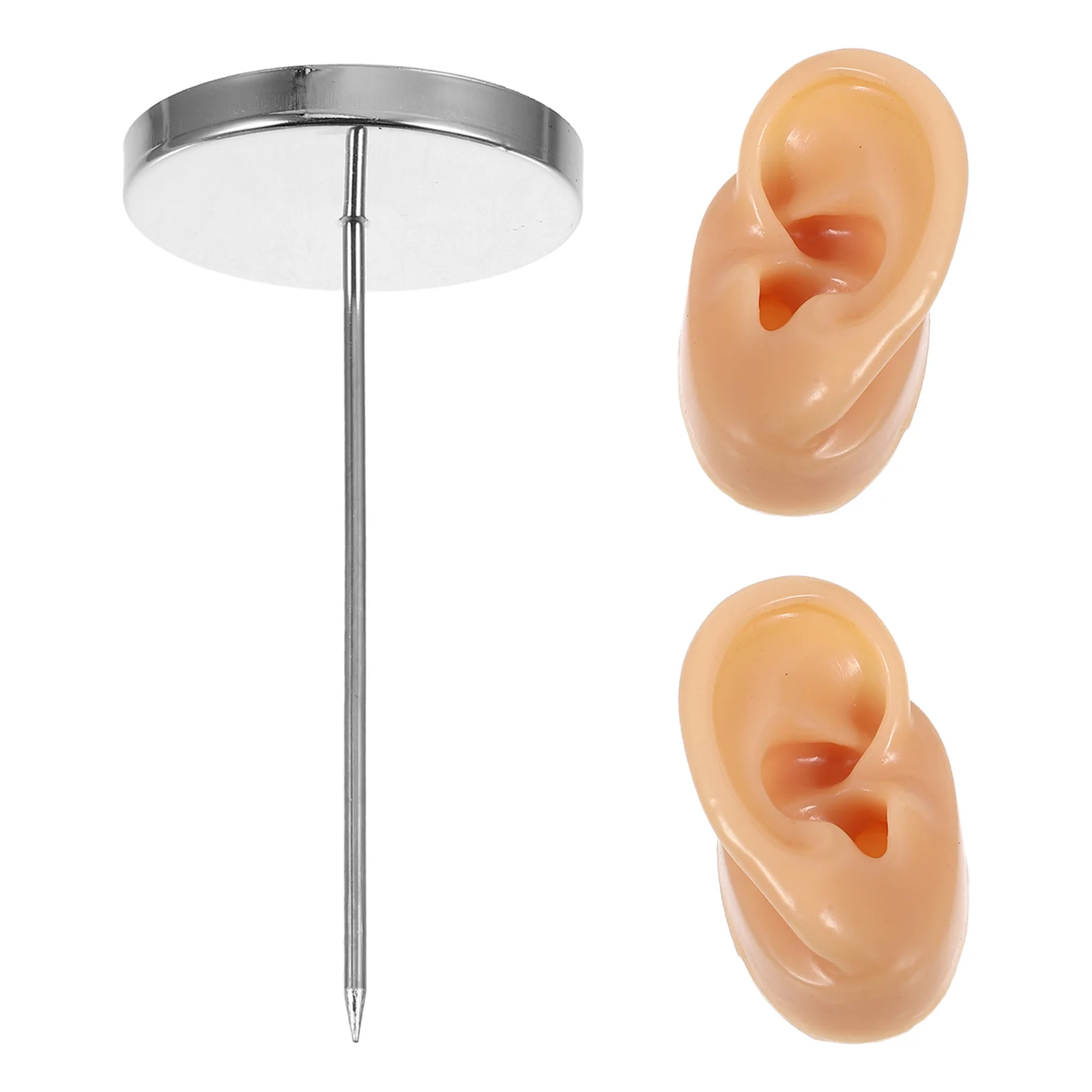 2 قطعة الأذن سيليكون عرض موقف الأذن على شكل مجوهرات المنظم قاعدة مستديرة حامل أقراط رف البائع عرض المجوهرات