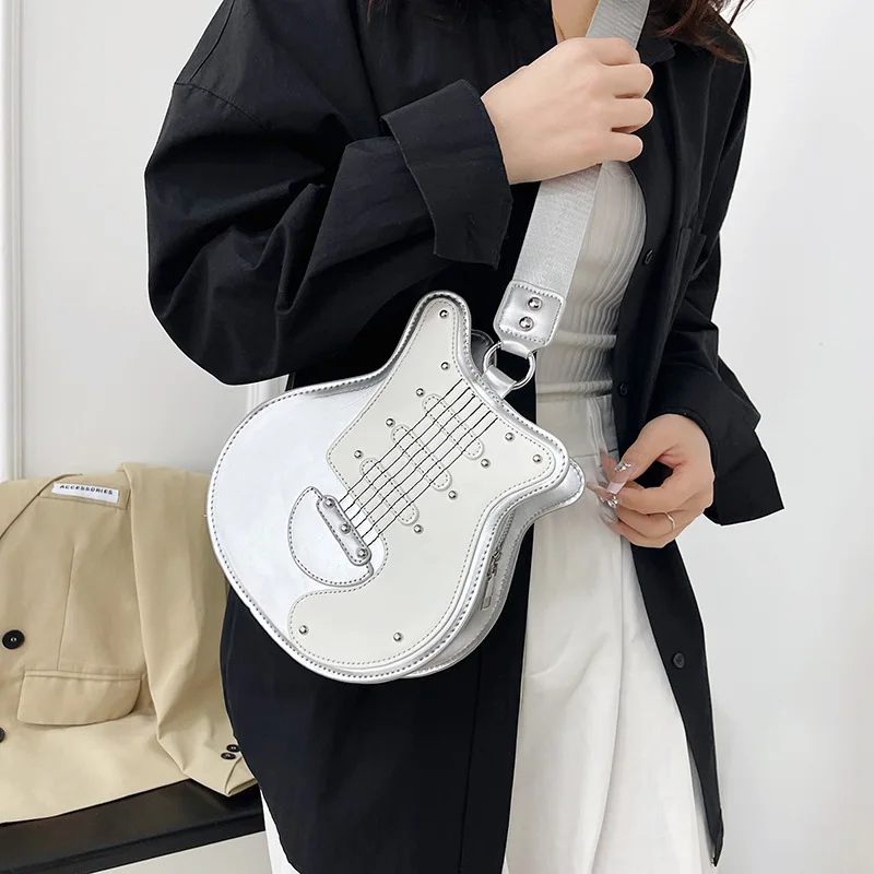 Original Fashion New Guitar Style Personalized Creative Crossbody Bag Women Simple Leisure Versatile Single Shoulder Bag Trendy