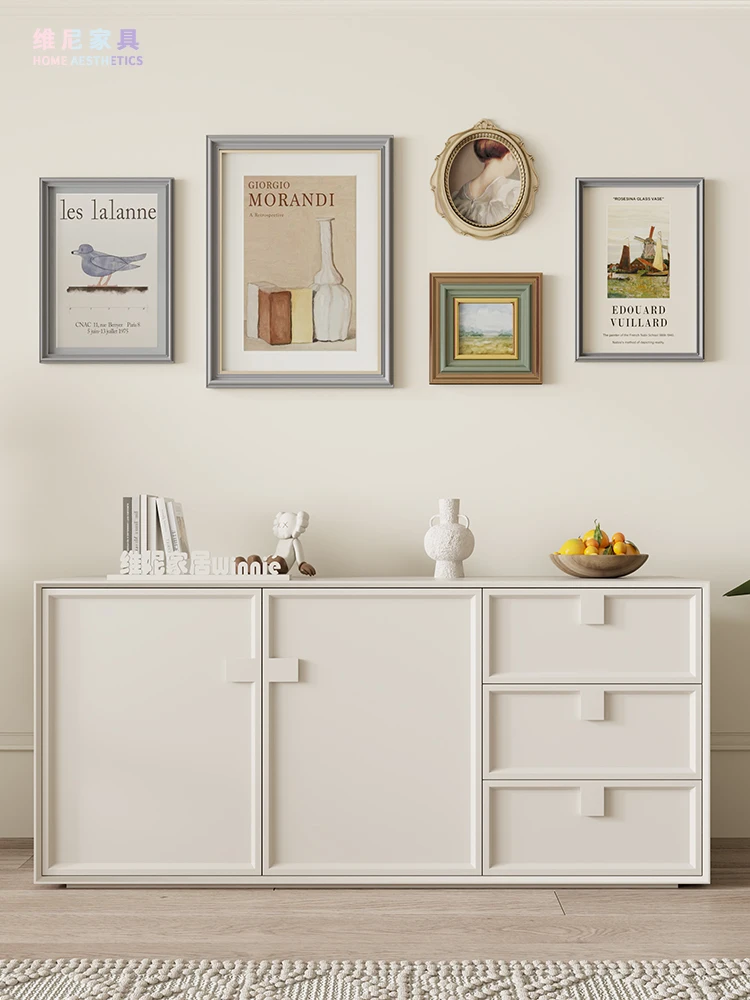 

Dinner side cabinet, medieval cream and oil style living room,modern and minimalist tea storage