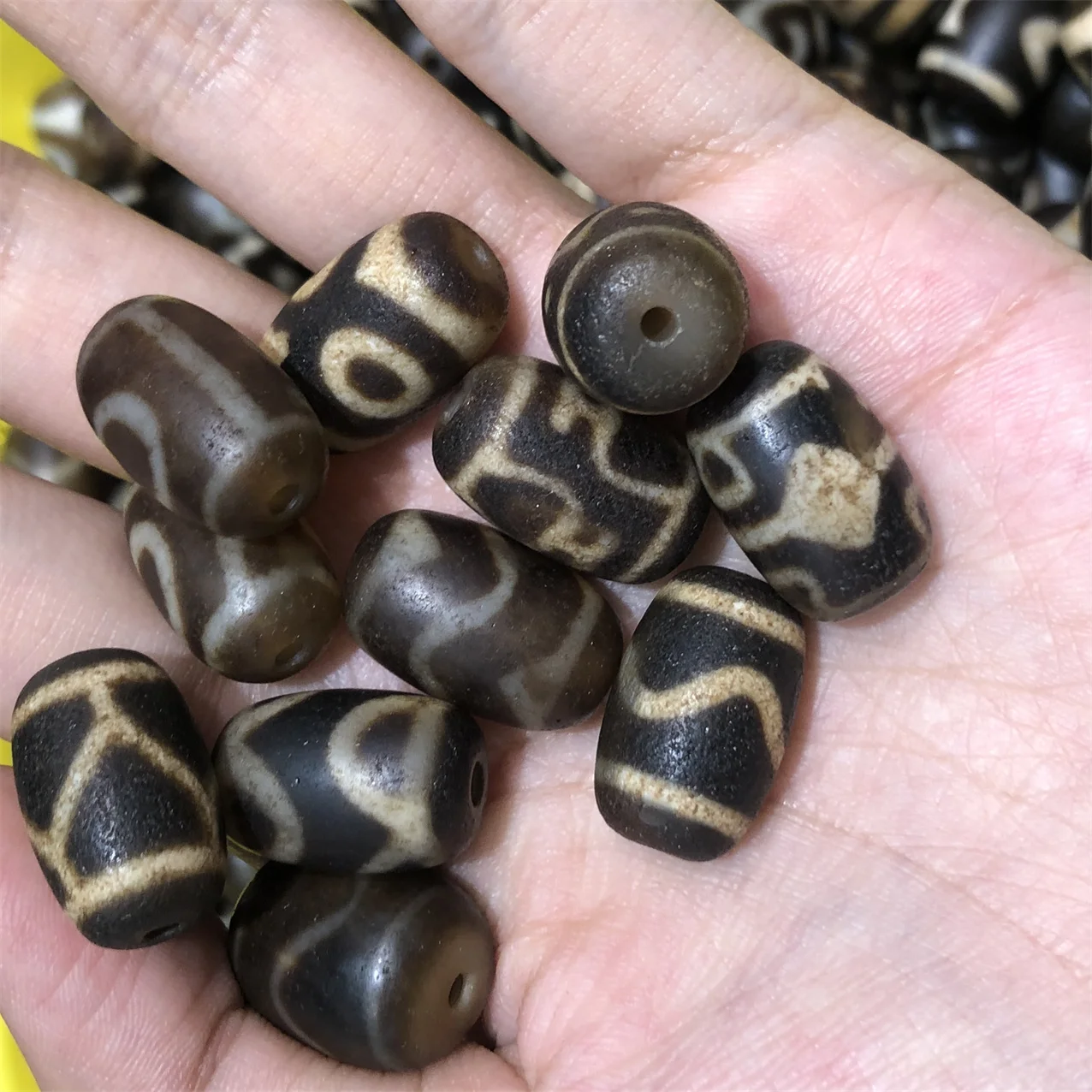 1pcs/lot Bijoux charms abalorios jewelry making natural agate genuine rough stone dalo multi style totem dzi bead ethnic style