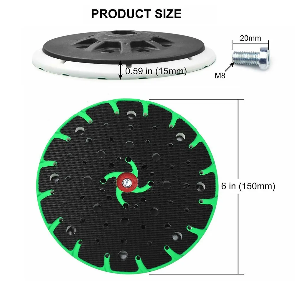 

6 Inch 150mm 48 Holes Sanding Backing Pad Hook And Loop Grinding Polishing Disc Soft Hard For Festool ETS EC 150 Sanders