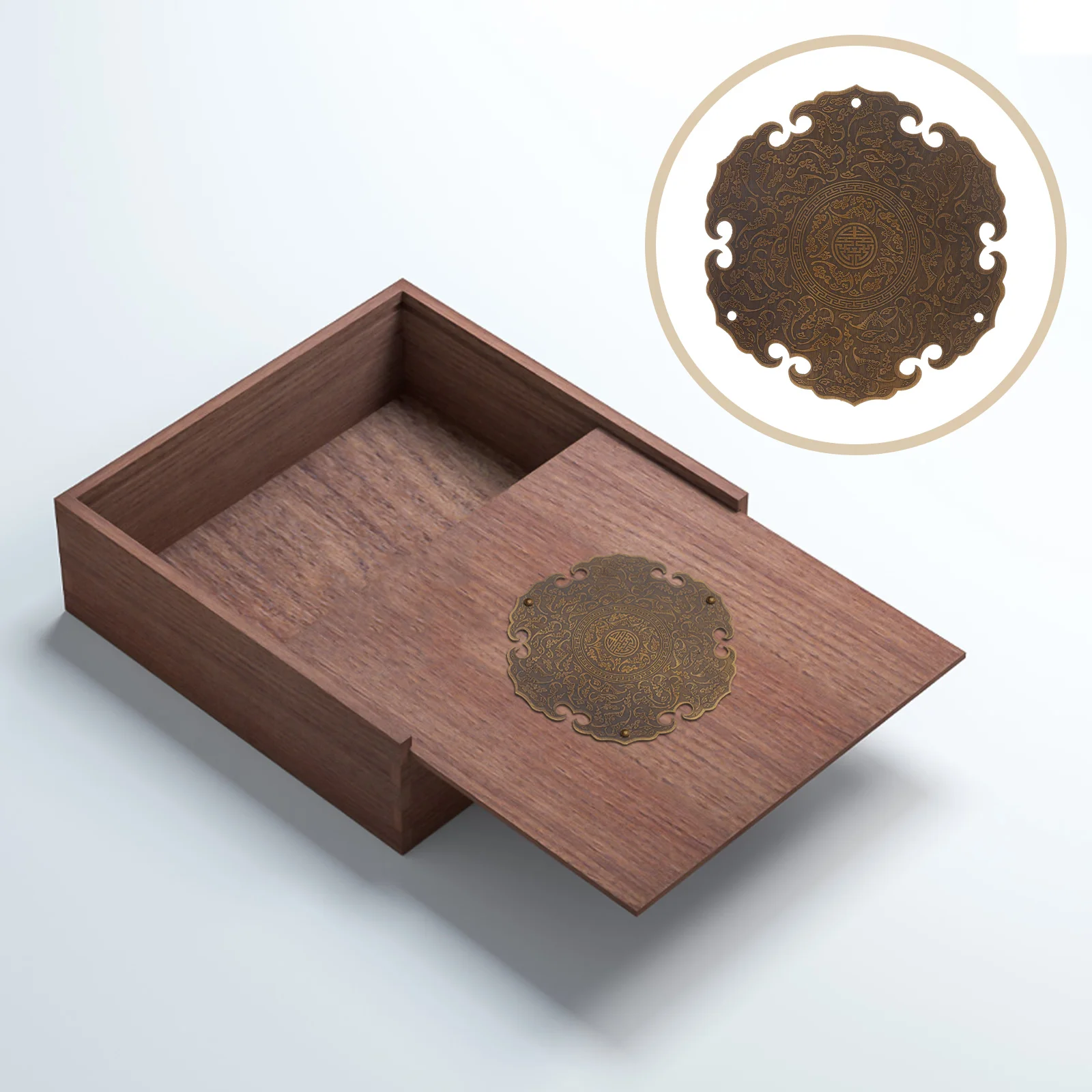 

Elegant Copper Applique Decoration For Furniture Metal Onlay Cabinet Applique Vintage Style Wood Box Retro Metal Crafts