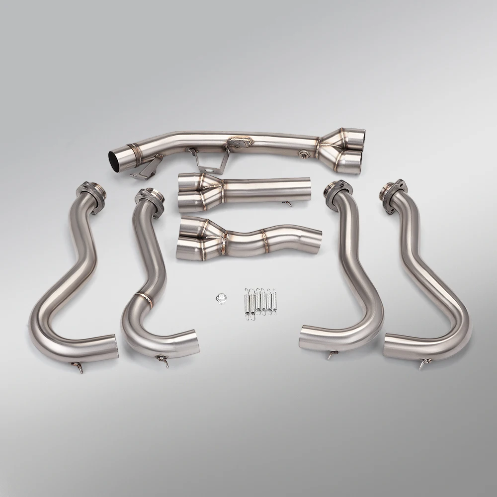 Suitable for GSXR600 GSXR750 stainless steel front exhaust 2011-2025 split front end