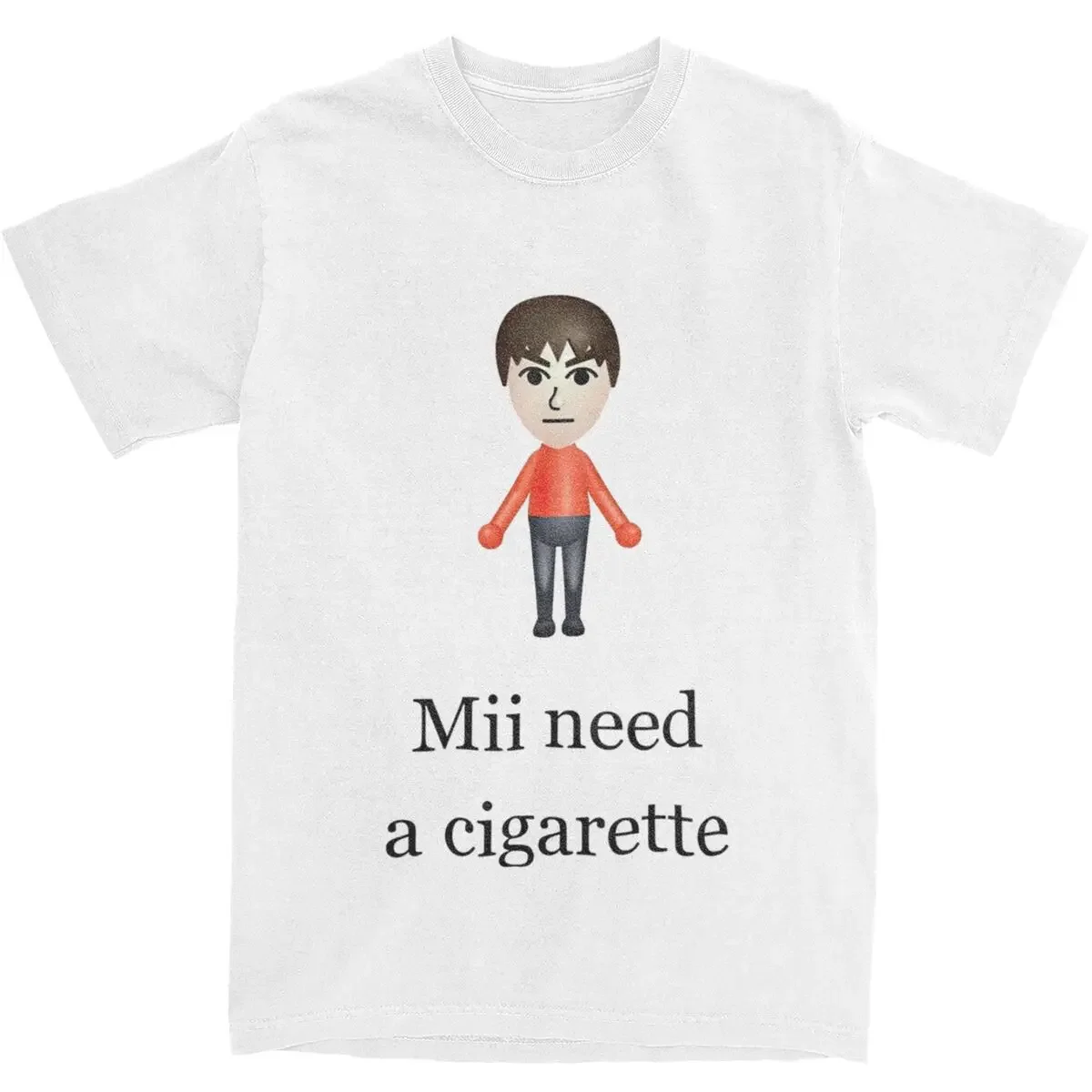 Mii Need A Cigarette Women's Tshirt Mii Brawler Merch Cool T-shirt Quality Gift Creative Clothing