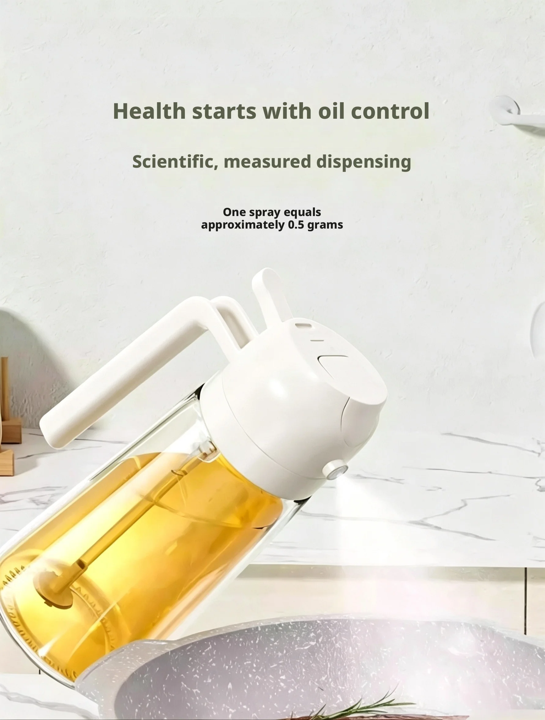 Botella de aceite en aerosol de vidrio - Uso comercial para catering, uso doméstico para condimentos, botella de aceite para hornear, botella de aceite en aerosol para el hogar