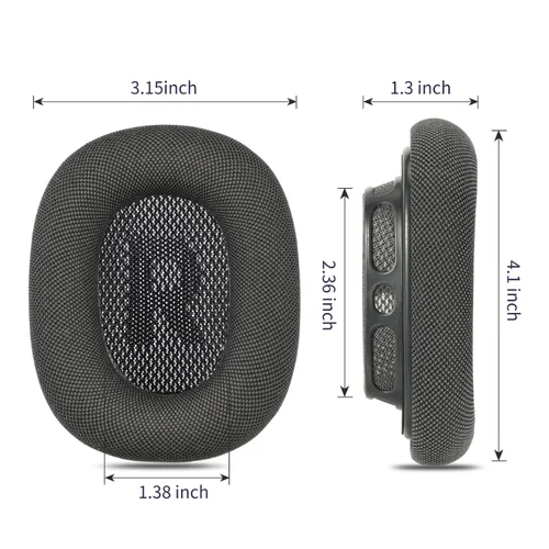 Imagen 2 del producto Almohadillas de malla de repuesto para auriculares AirPods Max, almohadillas magnéticas para los oídos, almohada