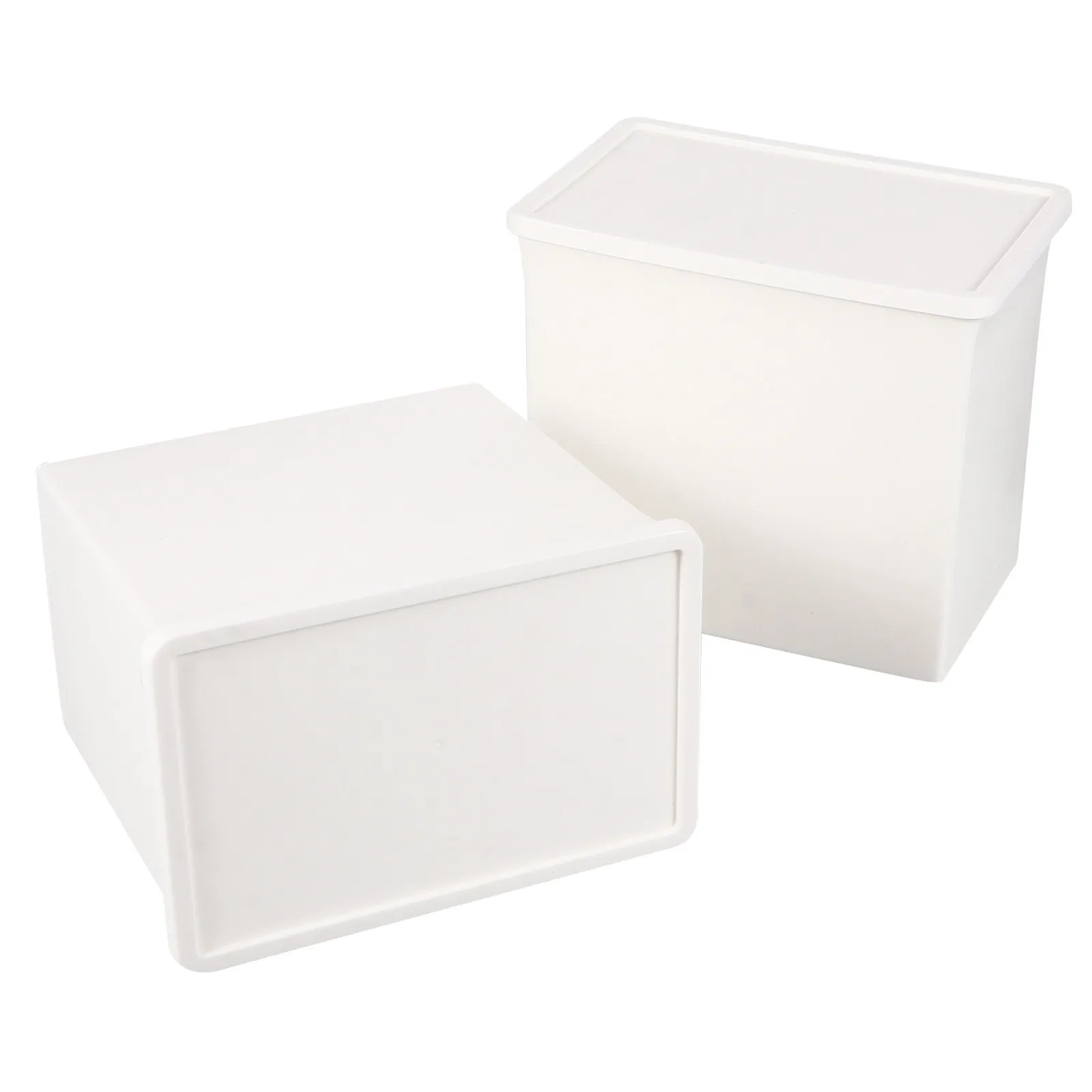 

2Pcs Plastic Storage Boxes Large Desktop Organizer Sundries Container for Home Office Bedroom Plastic Storage Box