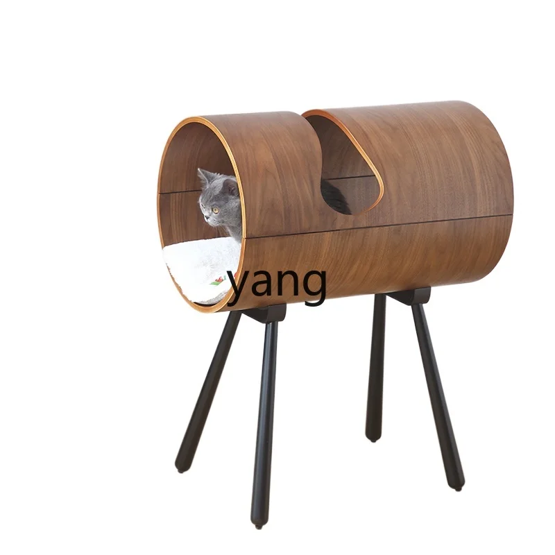 LXL Barrel Cat Nest Cat Climbing Frame Integrated Four Seasons Universal Villa Luxury Small Apartment Pet Bed Detachable