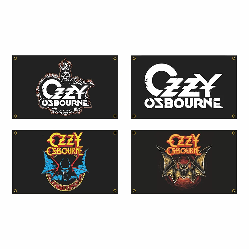 

Funtalk 3x5 Ft Polyester Digital Print Flag Banner Ozzy Osbourne Wall Art Bedroom Decor Outdoor Tapestry Music Theme