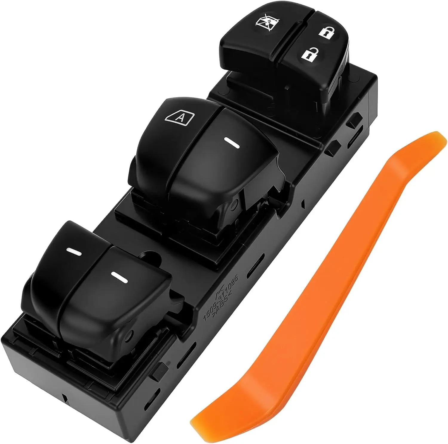 Interruptor maestro del elevalunas eléctrico del lado del conductor con LED naranja compatible con Nissan Altima Leaf Juke Frontier Rogue Sentra 25401-3TA5A 254013SH1A