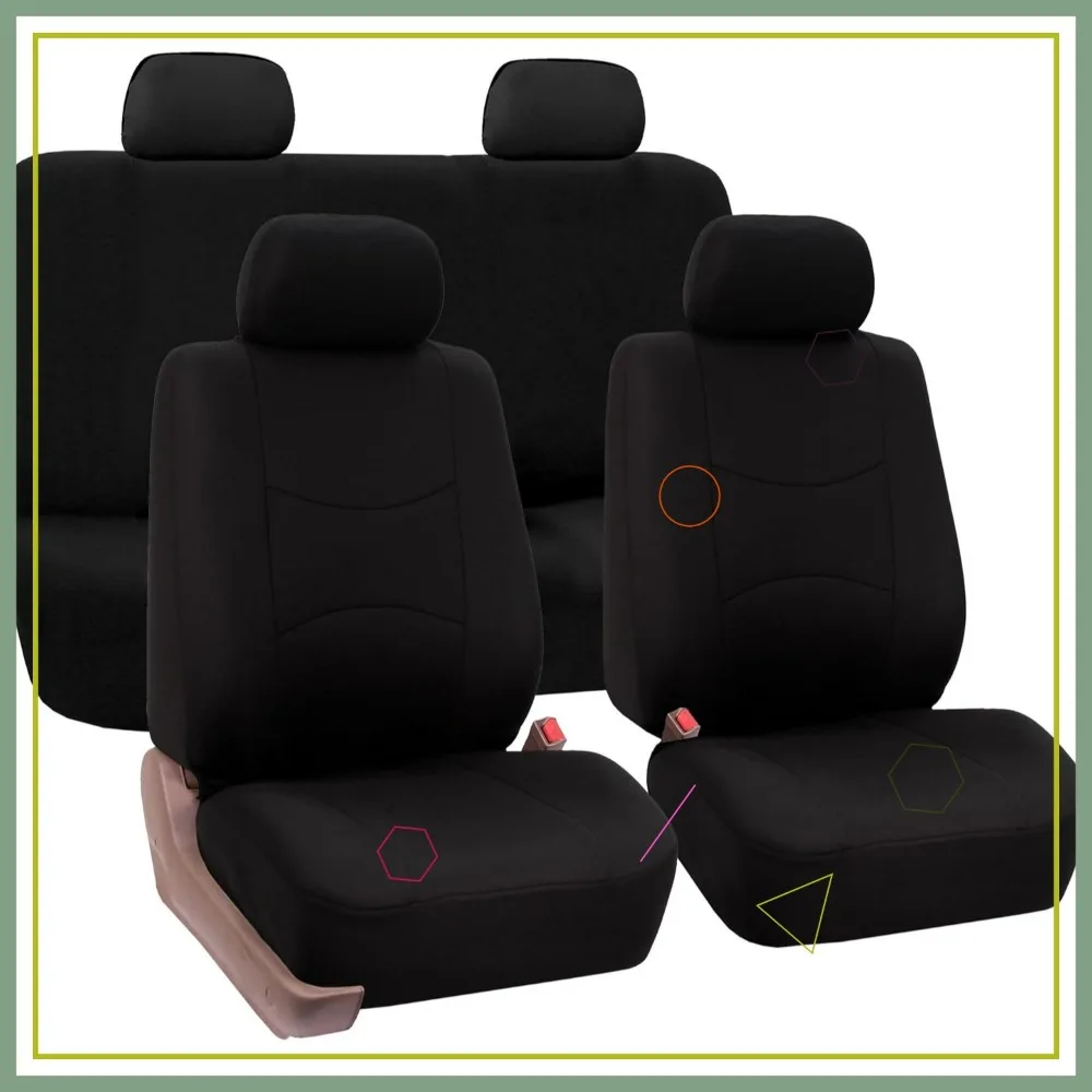 

Universal Car Seat Covers Full Set, Waterproof Neoprene Fabric, Airbag Compatible for SUV Sedan Van
